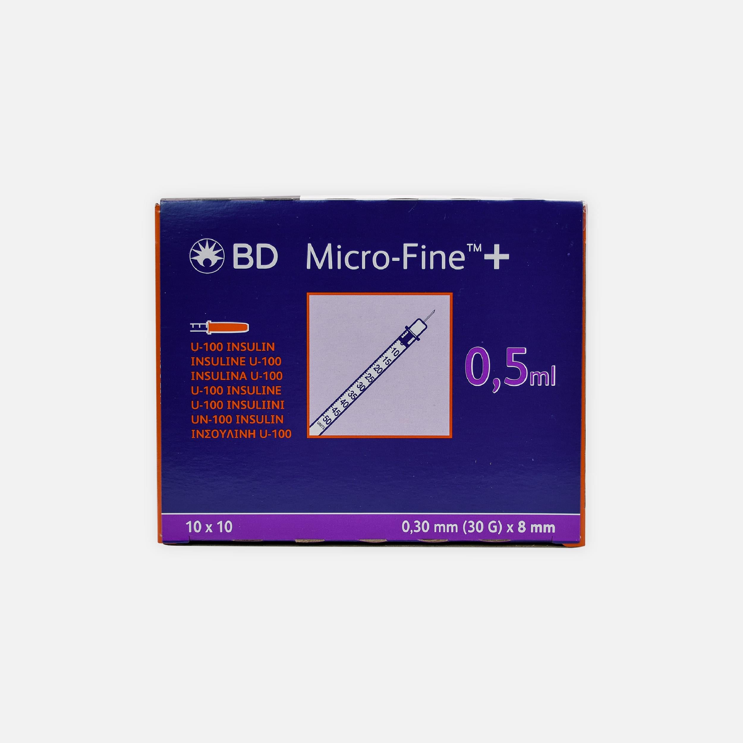 BD Micro Fine+ 0.5ml (Pack of 100).