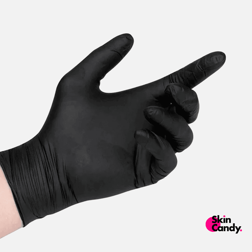 Black Nitrile Gloves.