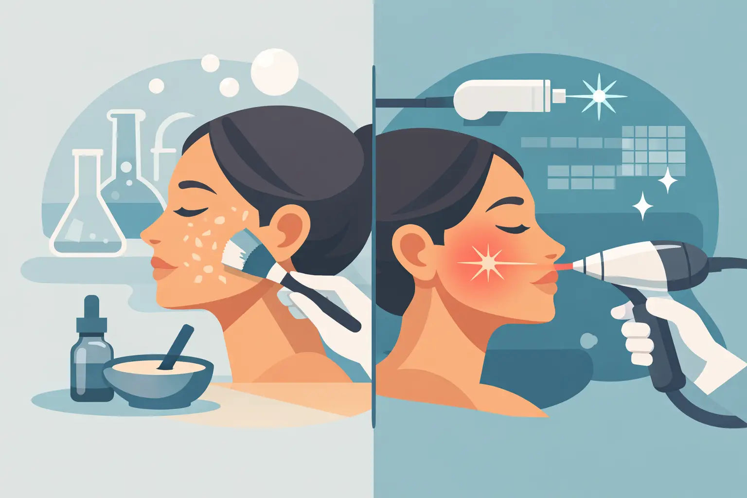 Chemical Peels vs Laser Resurfacing